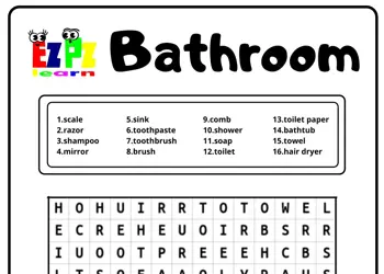 Bathroom Word Search